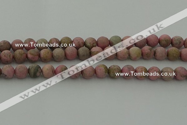 CRC1004 15.5 inches 12mm round matte rhodochrosite gemstone beads