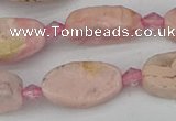 CRC1011 15.5 inches 8*16mm oval rhodochrosite gemstone beads