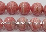 CRC102 15.5 inches 18mm round natural argentina rhodochrosite beads