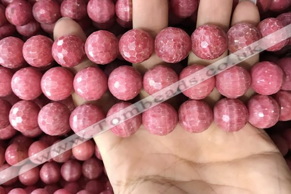 CRC1056 15.5 inches 15mm faceted round rhodochrosite beads