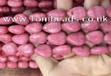 CRC1064 15.5 inches 13*18mm flat teardrop rhodochrosite beads