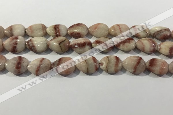 CRC1083 15.5 inches 15*20mm flat teardrop rhodochrosite beads