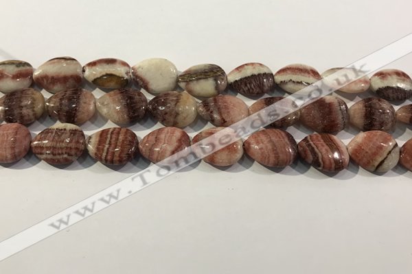 CRC1084 15.5 inches 15*20mm flat teardrop rhodochrosite beads