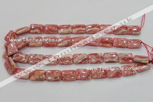 CRC109 15.5 inches 15*20mm rectangle natural argentina rhodochrosite beads