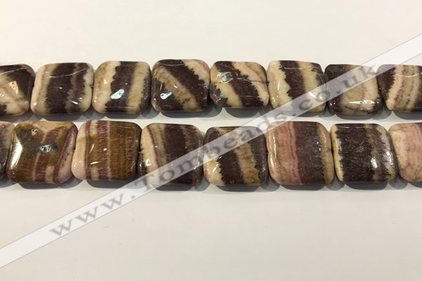 CRC1096 15.5 inches 25*25mm square rhodochrosite beads wholesale