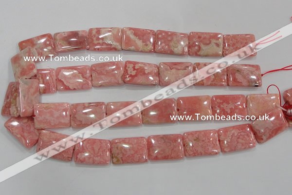 CRC110 15.5 inches 18*25mm rectangle natural argentina rhodochrosite beads