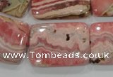 CRC111 15.5 inches 22*30mm rectangle natural argentina rhodochrosite beads