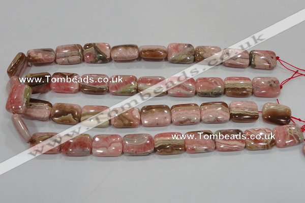 CRC112 15.5 inches 15*20mm rectangle natural argentina rhodochrosite beads