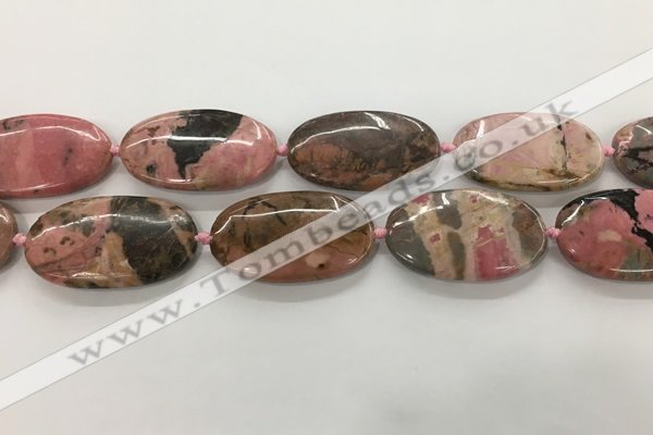 CRC1168 15.5 inches 30*50mm oval rhodochrosite gemstone beads