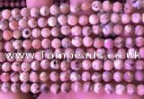 CRC1171 15.5 inches 6mm faceted round rhodochrosite gemstone beads