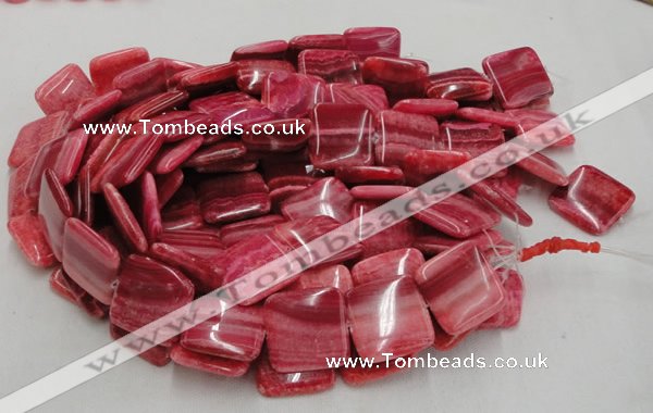 CRC15 16 inches 30*30mm square rhodochrosite beads wholesale