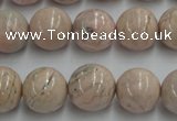 CRC155 15.5 inches 14mm round Argentina rhodochrosite beads