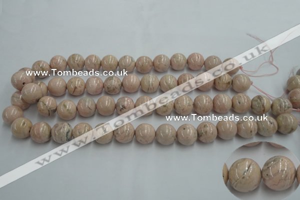 CRC155 15.5 inches 14mm round Argentina rhodochrosite beads