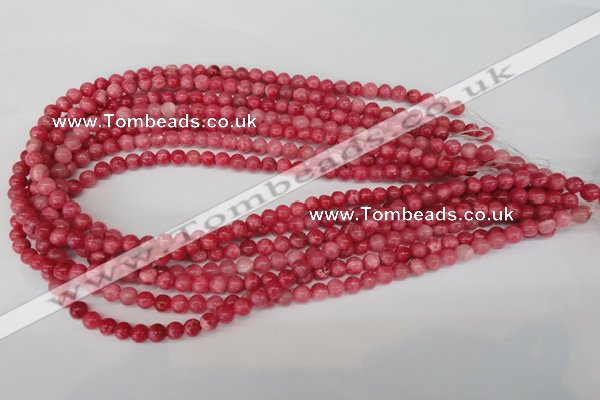 CRC18 15.5 inches 6mm round dyed rhodochrosite gemstone beads