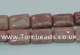 CRC206 16 inches 10*14mm rectangle rhodochrosite gemstone beads