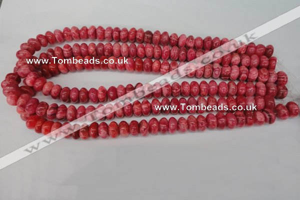 CRC21 15.5 inches 7*11mm rondelle dyed rhodochrosite gemstone beads