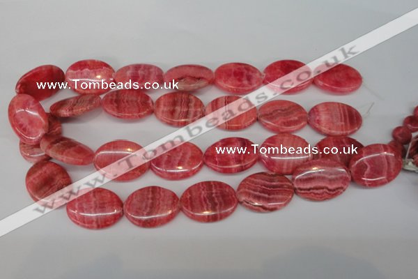 CRC27 15.5 inches 22*30mm oval dyed rhodochrosite gemstone beads