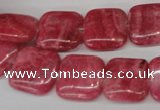 CRC28 15.5 inches 14*14mm square dyed rhodochrosite gemstone beads