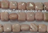 CRC301 15.5 inches 10*10mm square Peru rhodochrosite beads