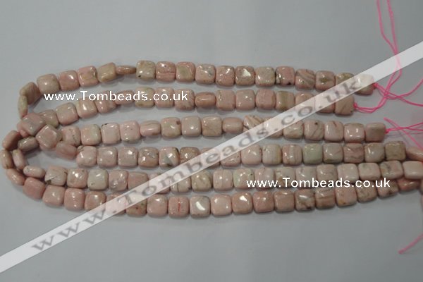 CRC301 15.5 inches 10*10mm square Peru rhodochrosite beads