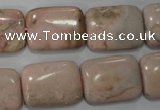 CRC306 15.5 inches 15*20mm rectangle Peru rhodochrosite beads