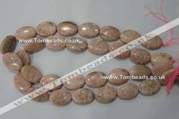 CRC307 15.5 inches 18*25mm oval Peru rhodochrosite beads