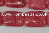 CRC34 15.5 inches 18*25mm rectangle dyed rhodochrosite gemstone beads