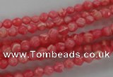 CRC400 15.5 inches 4mm faceted round synthetic rhodochrosite beads