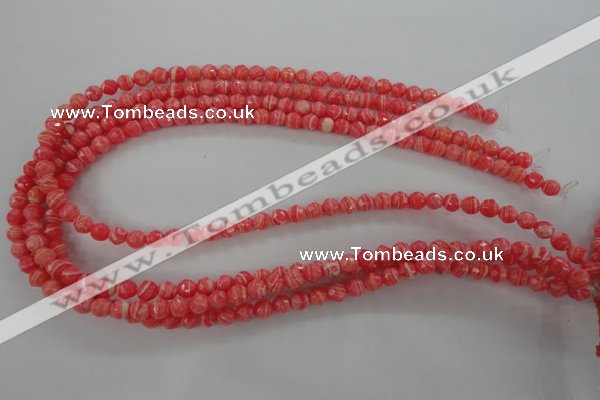 CRC401 15.5 inches 6mm faceted round synthetic rhodochrosite beads