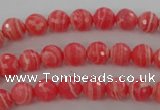 CRC402 15.5 inches 8mm faceted round synthetic rhodochrosite beads