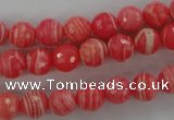 CRC403 15.5 inches 10mm faceted round synthetic rhodochrosite beads