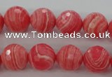 CRC404 15.5 inches 12mm faceted round synthetic rhodochrosite beads