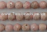 CRC454 15.5 inches 12mm faceted round Argentina rhodochrosite beads