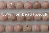 CRC454 15.5 inches 12mm faceted round Argentina rhodochrosite beads