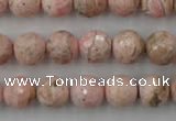 CRC455 15.5 inches 14mm faceted round Argentina rhodochrosite beads