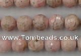 CRC456 15.5 inches 16mm faceted round Argentina rhodochrosite beads