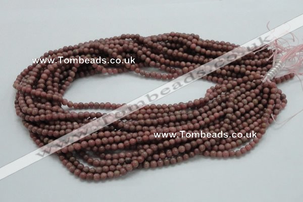 CRC50 15.5 inches 4mm round rhodochrosite gemstone beads wholesale