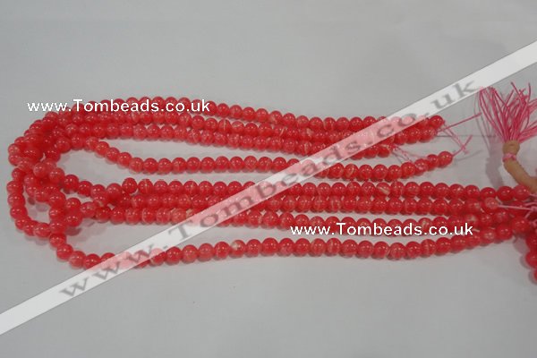 CRC501 15.5 inches 6mm round synthetic rhodochrosite beads