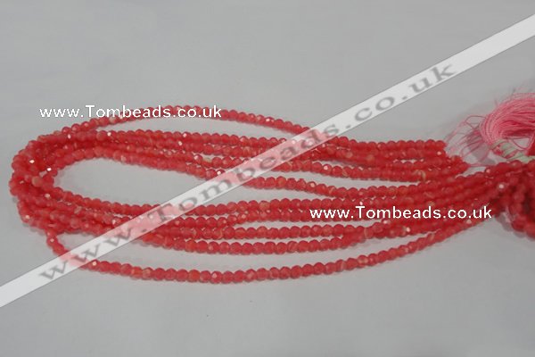 CRC510 15.5 inches 4mm faceted round synthetic rhodochrosite beads