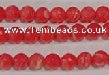 CRC512 15.5 inches 8mm faceted round synthetic rhodochrosite beads