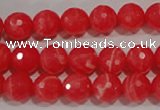 CRC513 15.5 inches 10mm faceted round synthetic rhodochrosite beads