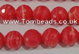 CRC514 15.5 inches 12mm faceted round synthetic rhodochrosite beads