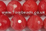 CRC518 15.5 inches 20mm faceted round synthetic rhodochrosite beads