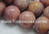 CRC56 15.5 inches 20mm round rhodochrosite gemstone beads wholesale