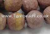 CRC64 15.5 inches 20mm faceted round rhodochrosite gemstone beads