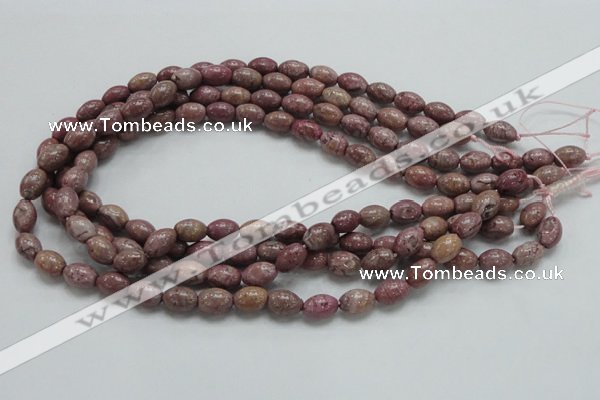 CRC65 15.5 inches 8*12mm rice rhodochrosite gemstone beads