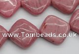 CRC685 15.5 inches 18*18mm diamond rhodochrosite beads wholesale