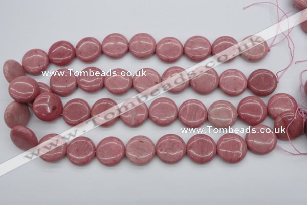 CRC693 15.5 inches 20mm flat round rhodochrosite beads wholesale