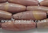 CRC70 15.5 inches 12*40mm rice rhodochrosite gemstone beads