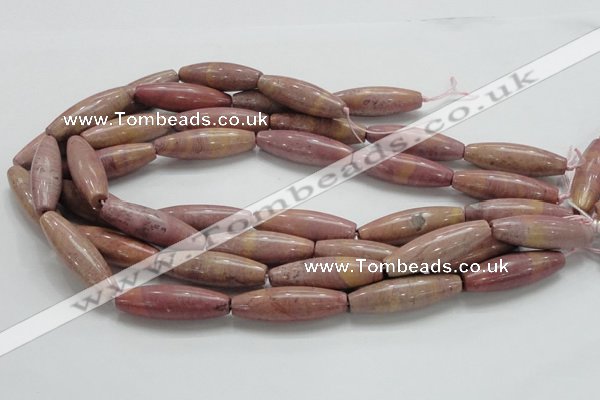 CRC70 15.5 inches 12*40mm rice rhodochrosite gemstone beads